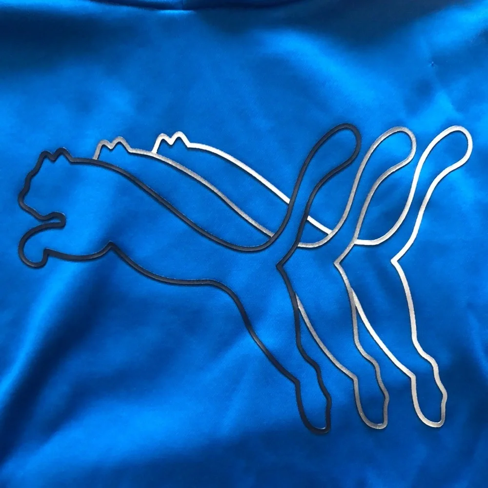 Puma Blue Kids Hoodie - Picture 3 of 7